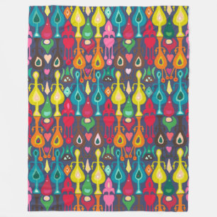 Manta Polar indigo love ikat