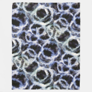 Manta Polar índigo shibori reciclado: