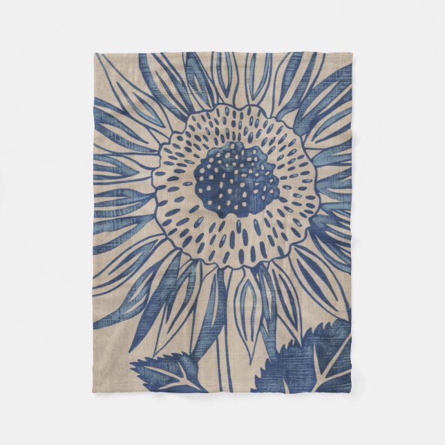 Manta Polar Indigo Sunflower (Anverso)