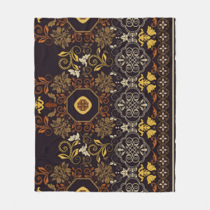 Manta Polar Indio Floral: Colorido a rayas sin mar.