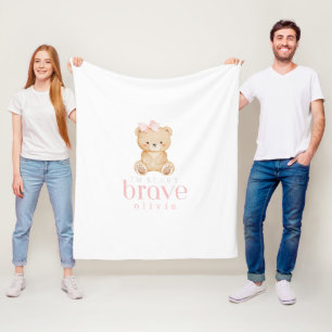 Manta Polar infancia con cáncer muy valiente nombre personaliz