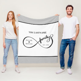 Manta Polar Infinity Personalized Family Name and Est. Fecha