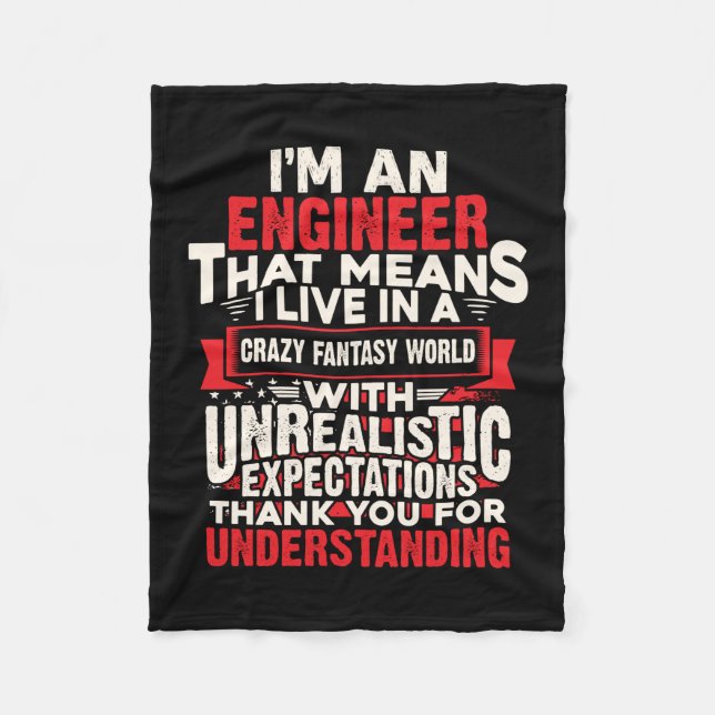 Manta Polar Ingeniero Soy Ingeniero (Anverso)