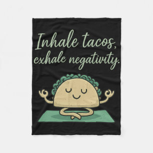 Manta Polar Inhala Tacos Exhala Negatividad Divertido Arte de 