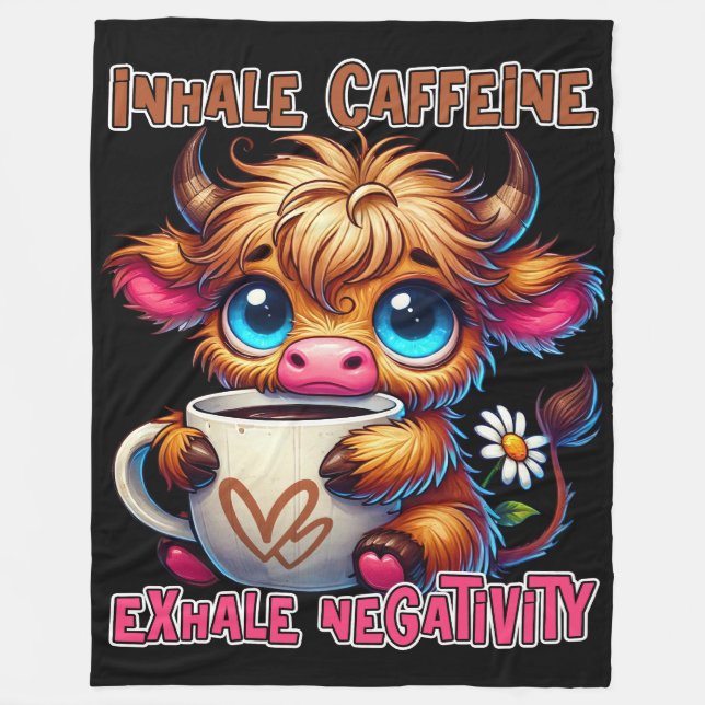 Manta Polar Inhale Caffeine Exhale Negativity  (Anverso)