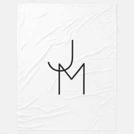 Manta Polar Iniciales superpuestas de aspecto moderno