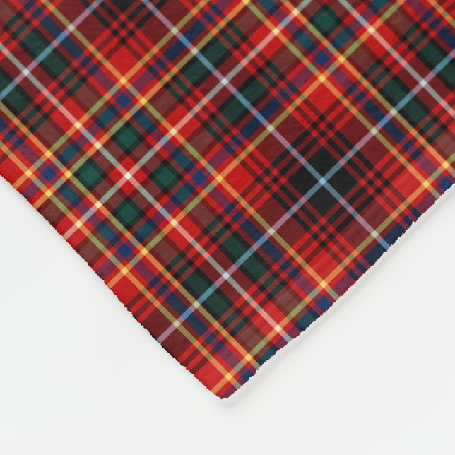 Manta Polar Innes Clan Bright Red Tartan (Esquina)