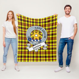 Manta Polar Insignia de clan amarillo jardina Tartan Plaid
