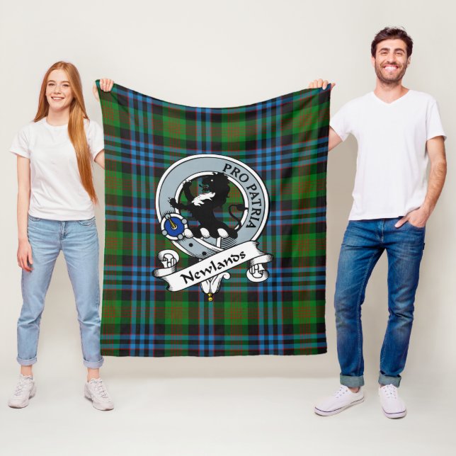 Manta Polar Insignia de clan de Newlands Tartan Plaid (In situ)