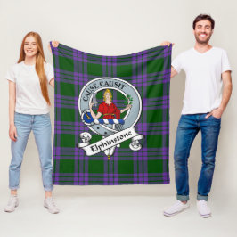Manta Polar Insignia de Clan Elphinstone Tartan Plaid