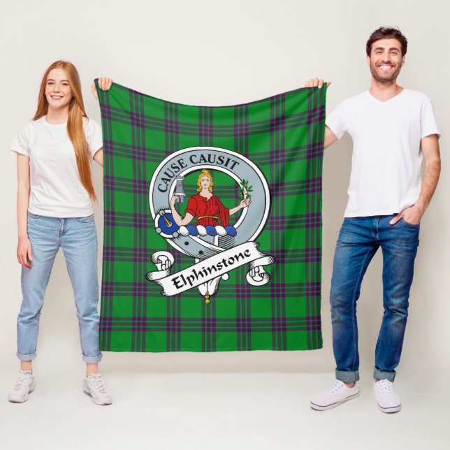 Manta Polar Insignia del Clan de Caza de Elphinstone Tartan Pl (In situ)