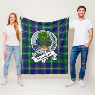 Manta Polar Insignia del Clan de Caza de Hamilton Tartan Plaid