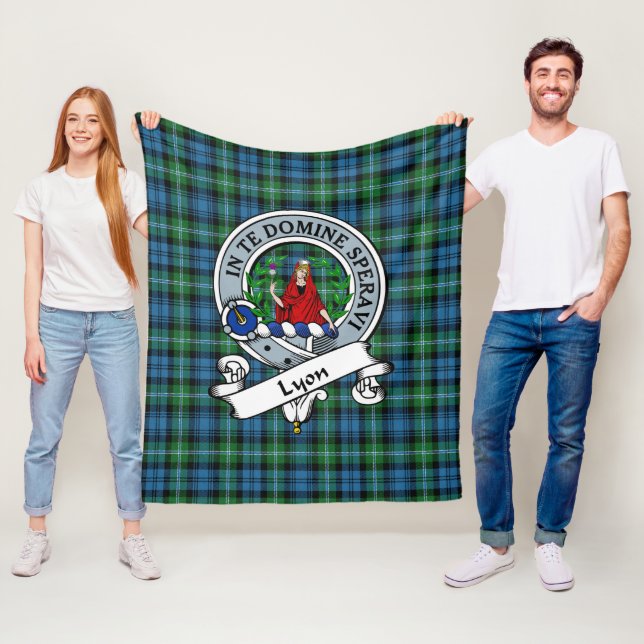 Manta Polar Insignia del Clan de Caza de Lyon Tartan Plaid (In situ)
