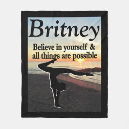 MANTA POLAR INSPIRACIÓN PERSONALIZADA GIMNAST CHICA BLANKET