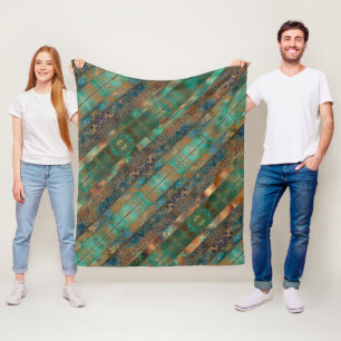 Manta Polar inspirado en la patina de imitación de cobre marr