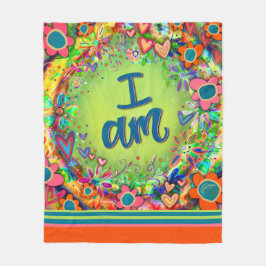 Manta Polar Inspirador colorido Soy Inespiritualidad Floral