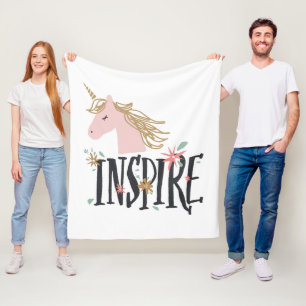 Manta Polar Inspire el unicornio de la melena del oro del