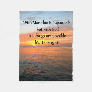 MANTA POLAR INSPIRING MATTHEW 19:26 DISEÑO DE SUNRISE