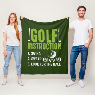 Manta Polar instrucciones de golf divertidas arte