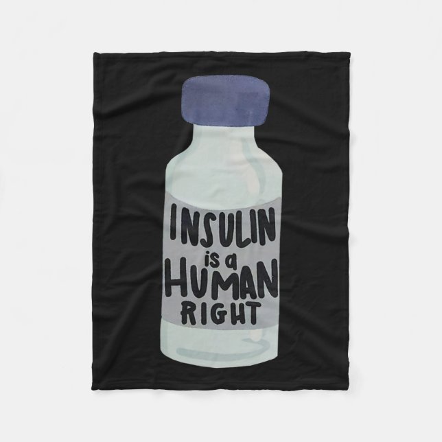 Manta Polar Insulina Es Un Derecho Humano Diabetes Conciencia  (Anverso)