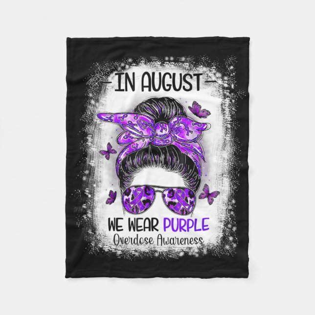 Manta Polar International Overdose Awareness Day Purple Messy  (Anverso)