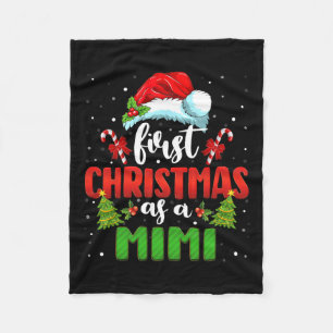 Manta Polar Invitación Santa Primera Navidad Como Familia Mimi