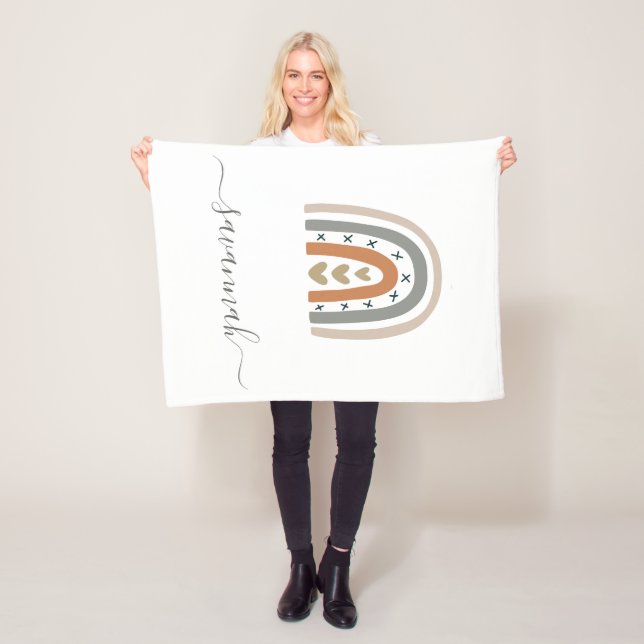 Manta Polar Iris marrón beige gris criadero blanco lindo (In situ)