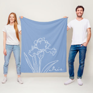 Manta Polar Iris Spring Flower Modern Sketch Home
