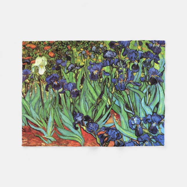 Manta Polar Irises de Van Gogh Bella Artes (Frente (Horizontal))