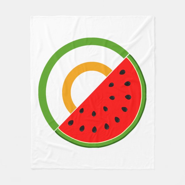 Manta Polar IRLANDA ESTÁ CON PALESTINA - sandía (Anverso)