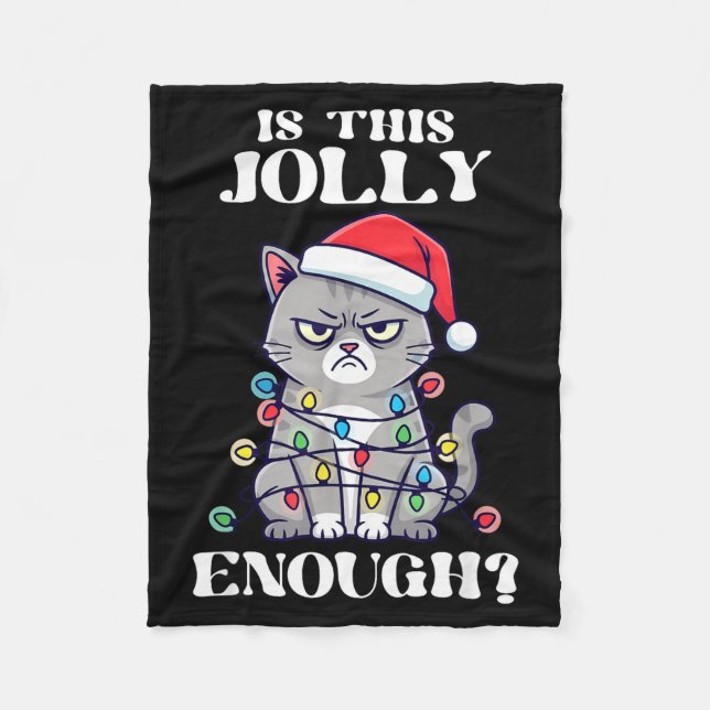 Manta Polar Is This Jolly Enough Tangled Christmas Cat  (Anverso)