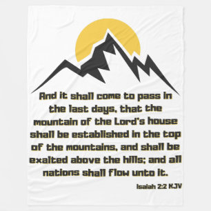 Manta Polar Isaías 2:2 Biblia Escritura Cita KJV