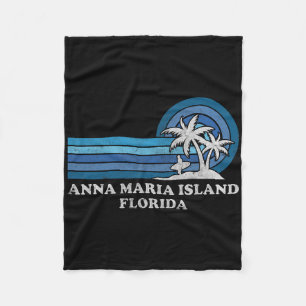 Manta Polar Isla Anna Maria Florida Familia Vintage Verano Va