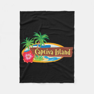 Manta Polar Isla Captiva Florida Diseño Vintage 