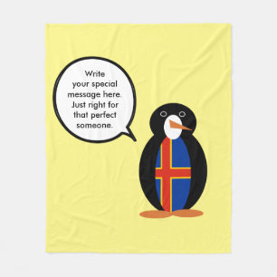 Manta Polar Islas Åland hablando Ms Penguin personalizado