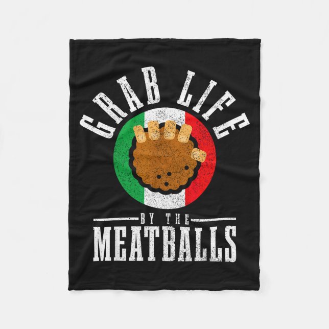 Manta Polar Italian Chef Grab Life By The Meat Funny Italy Ita (Anverso)