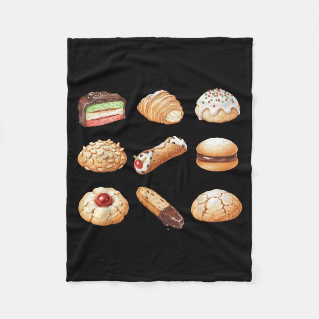 Manta Polar Italian Christmas Cookie Xmas Holiday Men Women Ki (Anverso)