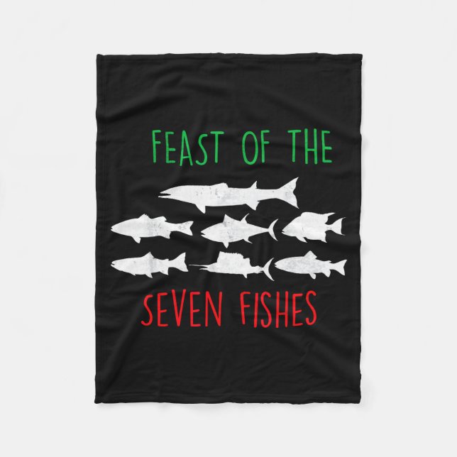 Manta Polar Italy Feast Of The Seven Fishes Italian Christmas  (Anverso)