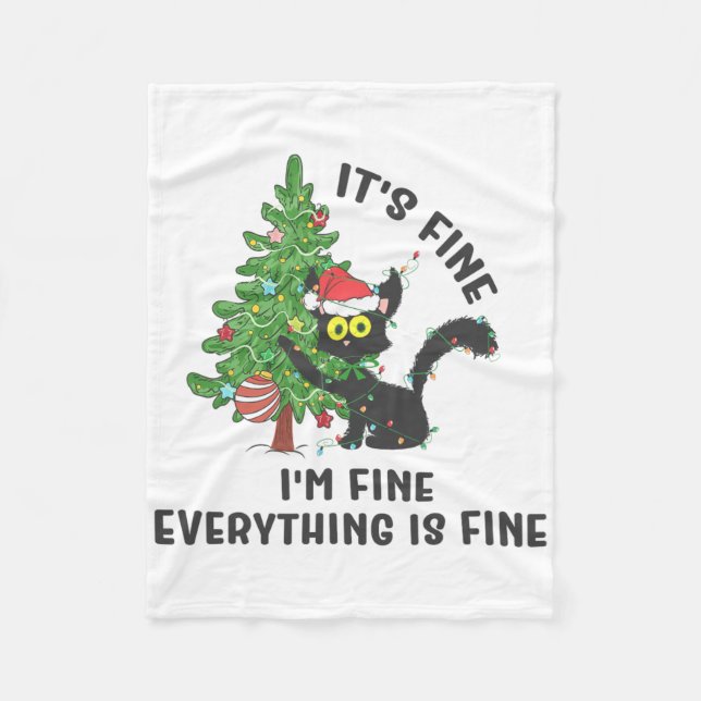 Manta Polar It's Fine Im Fine Everything Is Fine Elf Xmas Matc (Anverso)
