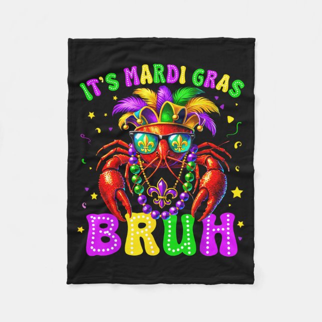 Manta Polar Its Mardi Gras Bruh Funny Crawfish Outfit Boys Gir (Anverso)
