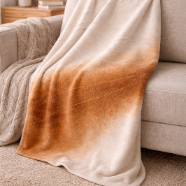 Manta Polar Ivory Brown Fade Fleece Blanket