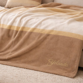 Manta Polar Ivory Sand Gradient Fleece Blanket