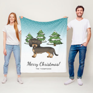 Manta Polar Jabalí Dachshund Pelo de Alambre Bosque de Inviern