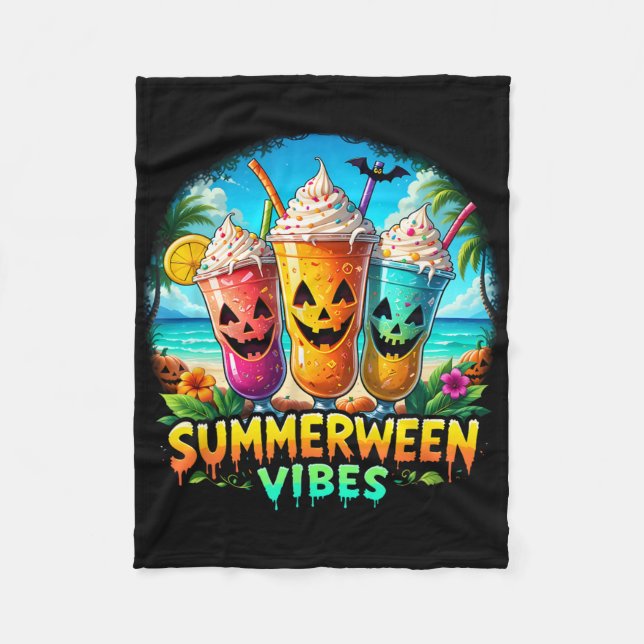 Manta Polar Jack-o-lantern Summerween Vibes Skeleton Summer Wa (Anverso)
