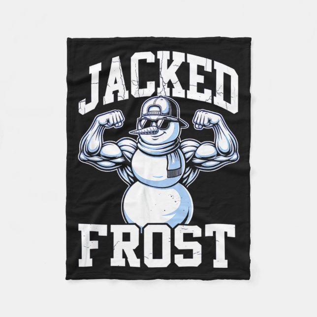 Manta Polar Jacked Frost Muscular Snowman Vintage Gym  (Anverso)