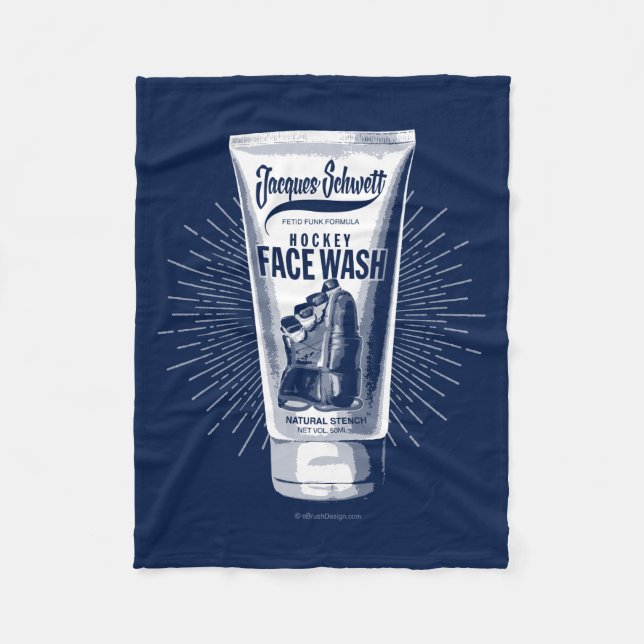 Manta Polar Jacques Schwett Hockey Face Wash Fleece Blanket (Anverso)
