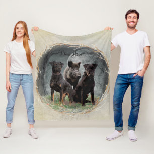 Manta Polar Jagdterrier, valiente poster de tapicería cardíaca