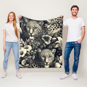 Manta Polar Jaguar de selva vintage