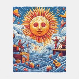 Manta Polar Jam oceánica sacudida por el sol: el arte de un fe