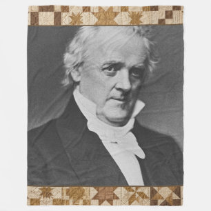 Manta Polar James Buchanan — Edredón Presidencial Vintage Blan